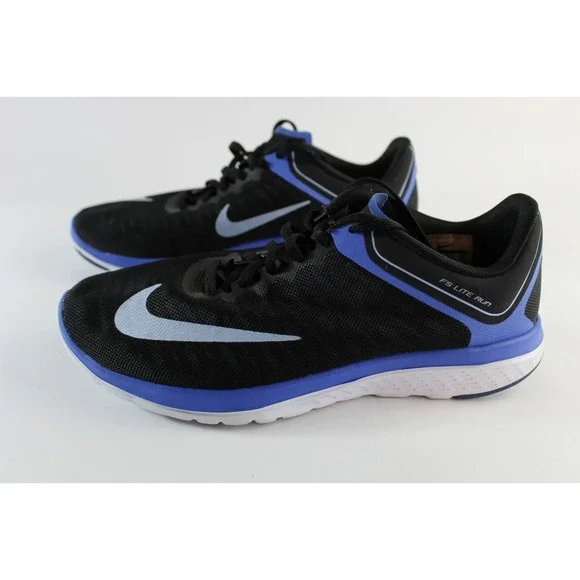 Nike FS Lite Run Womens Size 9 Black Blue Running Walking Shoes 852448-006 - Picture 3 of 10